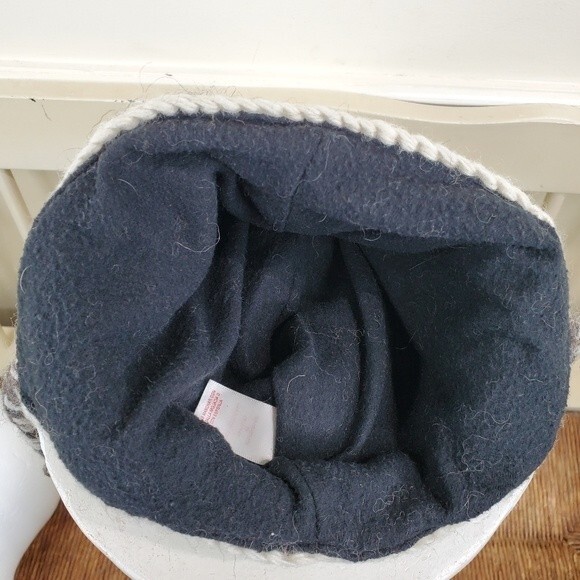 Bongo 100% Wool Nepal lined with Ear Flaps Hat Beanie Toboggan - Picture 7 of 9